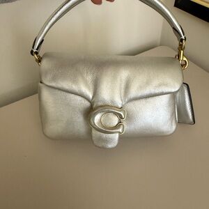 Silver Coach Small Pillow Tabby Women's Bag